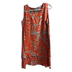 Escapada Vibrant Swirl Midi Dress